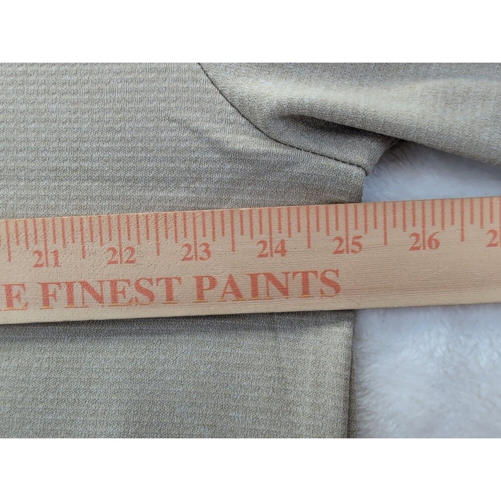 Callaway Mock Neck Long Sleeve Pullover Quarter Zip Men's Size XL Beige - Picture 8 of 13